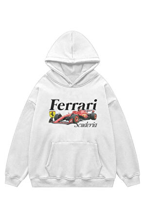 Unisex F1 Ferrari Sweatshirt Kapşonlu Hoodie