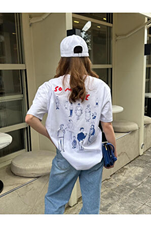 So Much Love Baskılı Bisiklet Yaka Basic Trend Kadın T-shirt