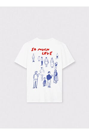 So Much Love Baskılı Bisiklet Yaka Basic Trend Kadın T-shirt