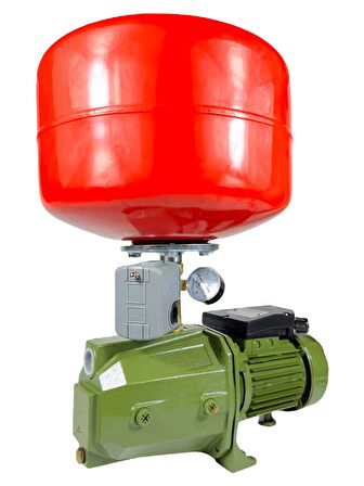 Jet-100 24 Litre Küre Tanklı Hidrofor Seti 4 Kat 4 Daire 1 HP 50 Metre Dik Su Basıncı