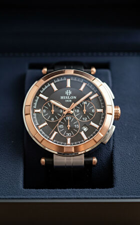 Hislon Siyah Deri Kordon Erkek Kol Saati DT202T-04BR