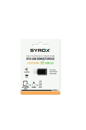iPhone / iPad Uyumlu Lightning - USB 3.0 OTG Dönüştürücü Siyah