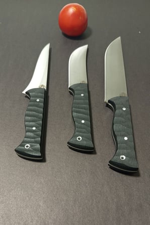 Atainox Profesyonel Kasap ve Kurban Bıçak Takımı – 3'lü Set (Kelle + Yüzme + Sıyırma)