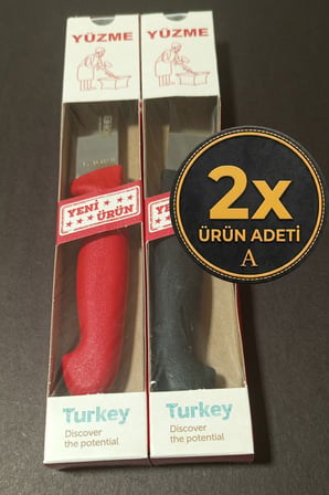 ATASAN 2'li Yüzme Bıçağı Seti Dövme Paslanmaz Çelik El Yapımı Yatağan Üretim