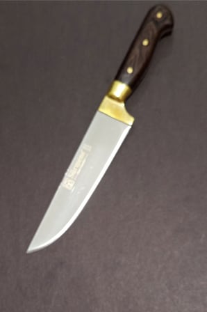 Sürmene 61020 Sezer Cumhur İmzalı %100 El İşçiliği N6 MOV Çelik Ahşap Kabze Kesme ve Doğrama Bıçağı