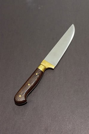 Sürmene 61020 Sezer Cumhur İmzalı %100 El İşçiliği N6 MOV Çelik Ahşap Kabze Kesme ve Doğrama Bıçağı