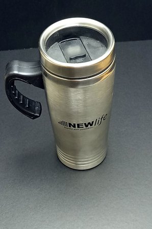 NEWlife 450 ml Çift Katlı Paslanmaz Çelik Seyahat Termosu ve Kupa Bardak