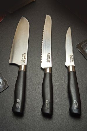 Cooker 3'lü Çok Amaçlı Ev Tipi Mutfak Bıçağı Seti