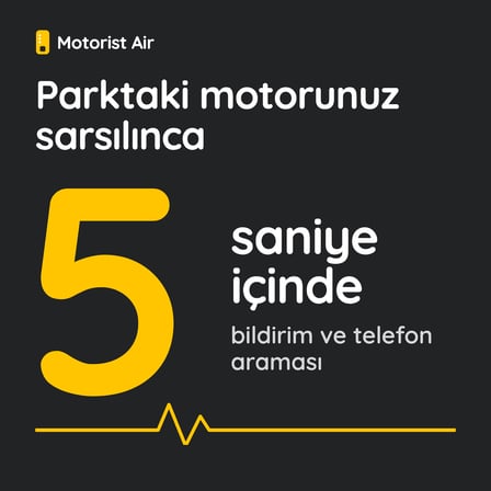 Motorist Air Kablosuz Motosiklet Takip Cihazı - GPS, Telefon Aramalı, Montajsız, 12 Ay Abonelik Dahil