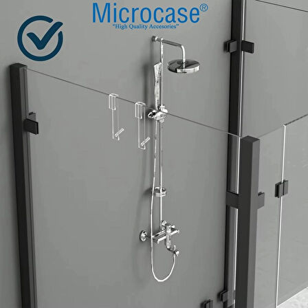 Microcase Sağlam Pleksi Malzemeden Şık Banyo Duşakabin Mutfak VB Alanlar İçin Askılık 1 Adet - GÜMÜŞ AL4991