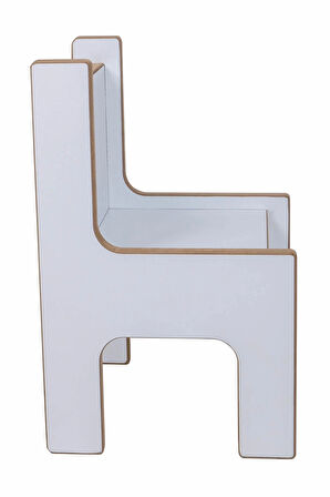 Industrial Living Çocuk Oyun, Aktivite ve Etkinlik Masası - 49x49cm -18mm 1.Sınıf Beyaz MDF