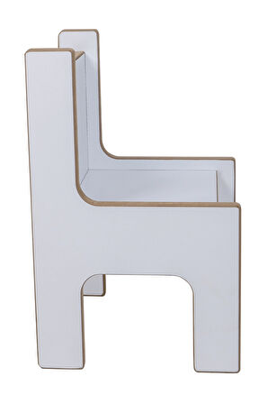 Industrial Living 3 Çekmeceli Çocuk Etkinlik Masası - Beyaz MDF 