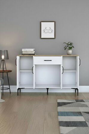 Modern MDF Mutfak Dolabı 120 cm, Geniş Saklama Alanı, Kahve Köşesi