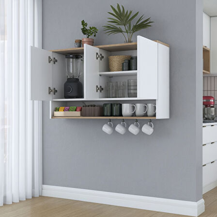 Modern MDF Çok Amaçlı Dolap, 1. Sınıf Malzeme, Duvara Monte