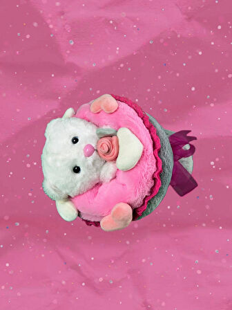 Sevgi Buketi 40 cm %100 Yerli Üretim Pembe-Gri