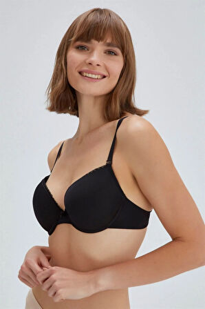 Kadın Siyah Violet Badem Boş Cup Tek Sütyen Ersk120