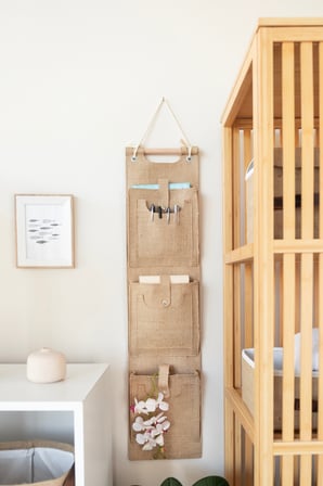 Jüt 3 Cepli Uzun Askılı Duvar Organizeri 23 x 102 cm Dolap İçi, Banyo, Mutfak ve Ev Düzeni İçin Çok Amaçlı Dikey Düzenleyici