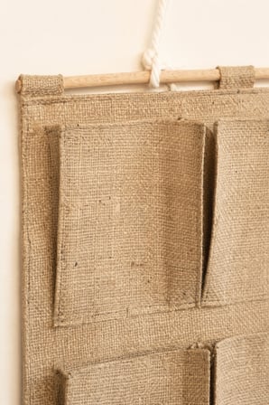 Jüt 6 Cepli Askılı Duvar Organizeri 35 x 45 cm Dolap İçi, Banyo, Mutfak ve Ev Düzeni İçin Çok Amaçlı Düzenleyici