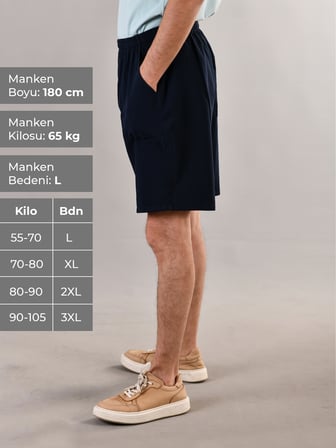 %100 Pamuk Keten Dokulu Beli Lastikli ve Bağcıklı Erkek Rahat Kalıp Bol Kesim Günlük Ev Dış Spor Giyim Büyük Beden Şort
