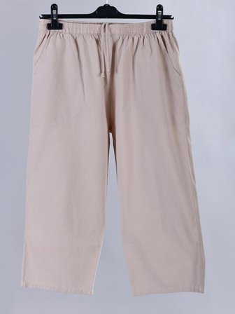 %100 Pamuk Keten Dokulu Beli Lastikli ve Bağcıklı Erkek Rahat Kalıp Bol Kesim Günlük Ev Dış Spor Yazlık Baharlık Giyim Diz Altı Uzun Büyük Beden Kapri Bermuda Şort Pantolon Eşofman Altı