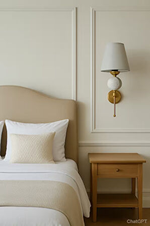 TEKLİ PERGE APLİK GOLD BOYALI KREM RENGİ ŞAPKALI