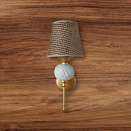 TEKLİ PERGE APLİK KREM RENGİ ÇİNİLİ RATTAN KAHVERENGİ ŞAPKALI