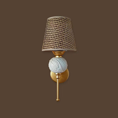 TEKLİ PERGE APLİK KREM RENGİ ÇİNİLİ RATTAN KAHVERENGİ ŞAPKALI