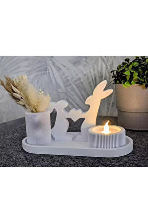 Just3dprintings Tavşan Figürlü Dekoratif Set