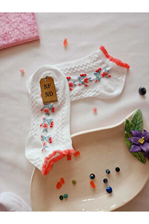 3 ÇİFT PATİK ÇORAP YUMUŞAK DİKİŞSİZ BURUN KADIN PAMUKLU KISA KONÇ DESENLİ 36-40