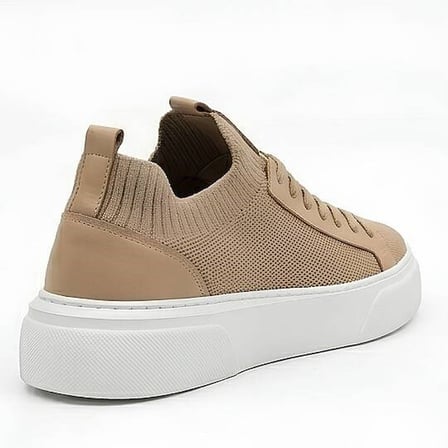 1111-1 Erkek Full Triko Neolit Taban Sneaker Bej