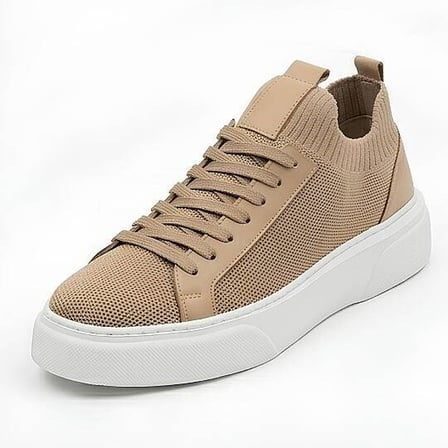 1111-1 Erkek Full Triko Neolit Taban Sneaker Bej