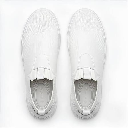 4224 Erkek Slip-On - Full Triko Örgü Termo Taban Sneaker Beyaz