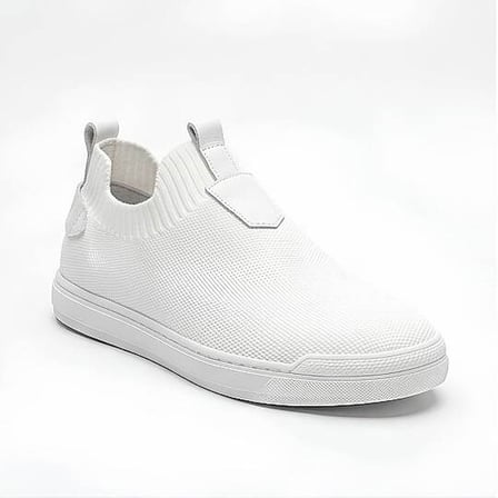 4224 Erkek Slip-On - Full Triko Örgü Termo Taban Sneaker Beyaz