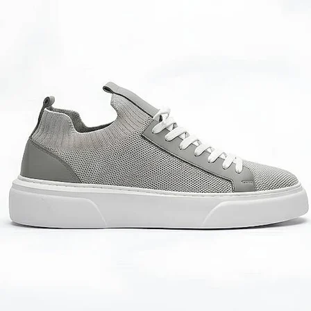 1111-1 Erkek Full Triko Neolit Taban Sneaker Gri