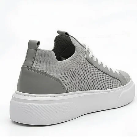 1111-1 Erkek Full Triko Neolit Taban Sneaker Gri