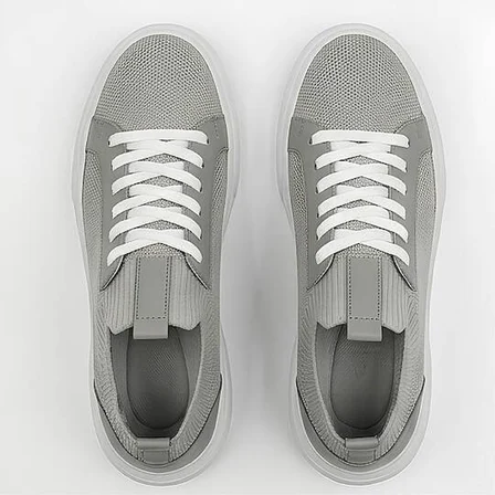 1111-1 Erkek Full Triko Neolit Taban Sneaker Gri