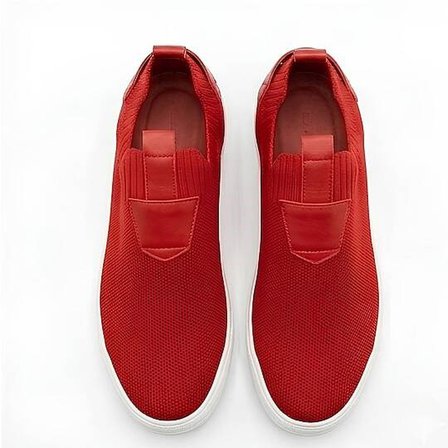 4224 Erkek Slip-On - Full Triko Örgü Termo Taban Sneaker Kırmızı