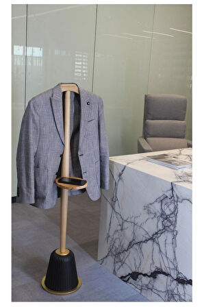 Mantova Dilsiz Uşak Siyah Gold - Dilsiz Uşak Siyah Gold - Askılık - Portmanto