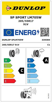 Dunlop 205/55 R17 91V SP Sport LM705 Binek Yaz Lastiği Üretim 2024