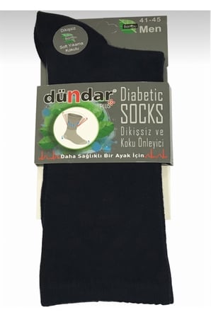 Diyabet Çorabı 3 Lü Paket Şeker Hastaları Için Sıkmayan Özel Kumaş Dndrseker 41-45 Numara