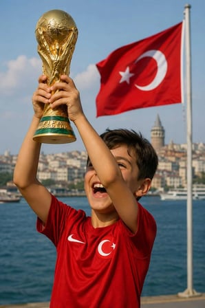 SÜPRİZ HEDİYELİ DÜNYA KUPASI 30 CM GOLD KAPLAMA VE YEŞİL ŞERİTLERLE