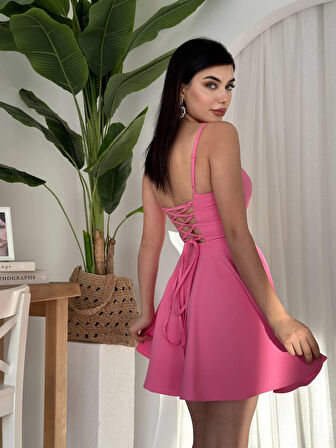 Pole İp Askılı Elbise
