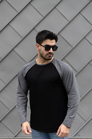 Erkek Uzun Kollu Bisiklet Yaka Viskon Iki Iplik Bluz