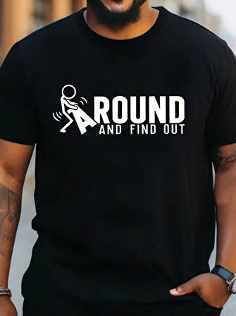 Erkek Around Baskılı Süprem T-shirt