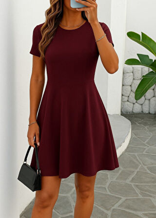 Kadın Kısa Kollu Kiloş Ithal Krep Elbise