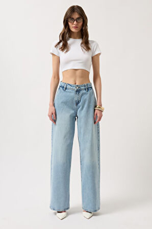 Düşük Bel Straight Jean