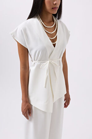 Bağcık Detay Yelek