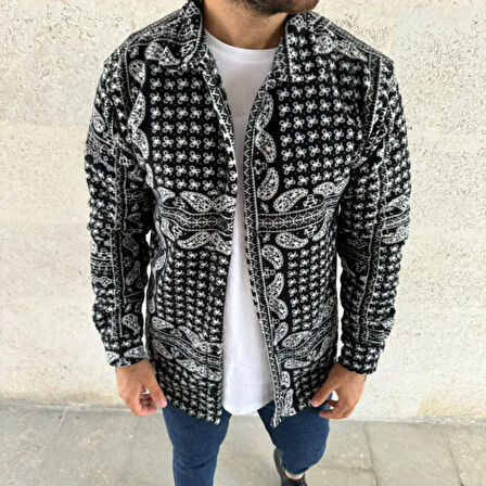 Erkek Polar Fermuarlı Sweatshirt - Kapüşonsuz, Cepli, Yumuşak Dokulu, Oversize Rahat Kalıp, Kışlık Sıcak Tutan Fermuarlı Üst - Siyah