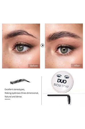 Duo Brow Soap Soapkaş Sabitleyici Şekillendirici 3d Sabun Kaş Kremi + Fırça Şık Bir Görünüm