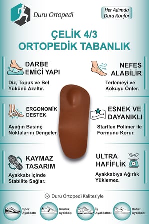 Çelik Destekli Ortopedik Tabanlık 4/3 (1 Çift)